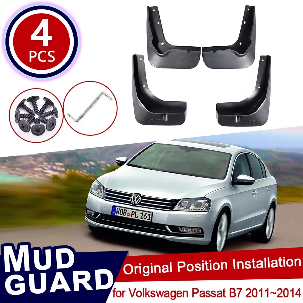 

for Volkswagen VW Passat B7 2011 2012 2013 2014 3C Car Mud Flaps Splash Guards Mudguards Carbon Fiber effect Mudflaps