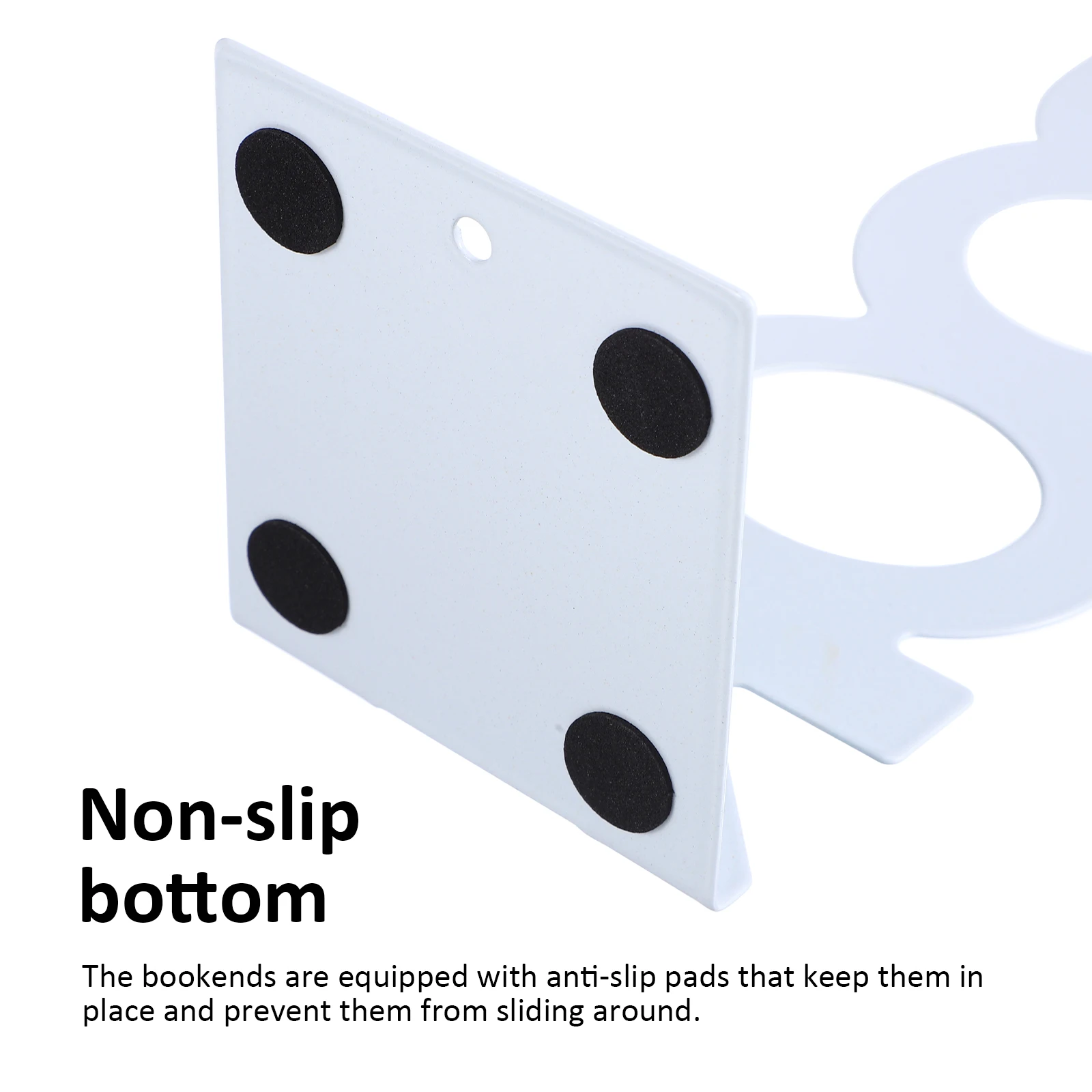 

4Pcs Bookends Metal Heavy Duty Non-Slip Book Stoppers for Home Office Bookshelf Organizers Book Holders Heavy Duty Bookends