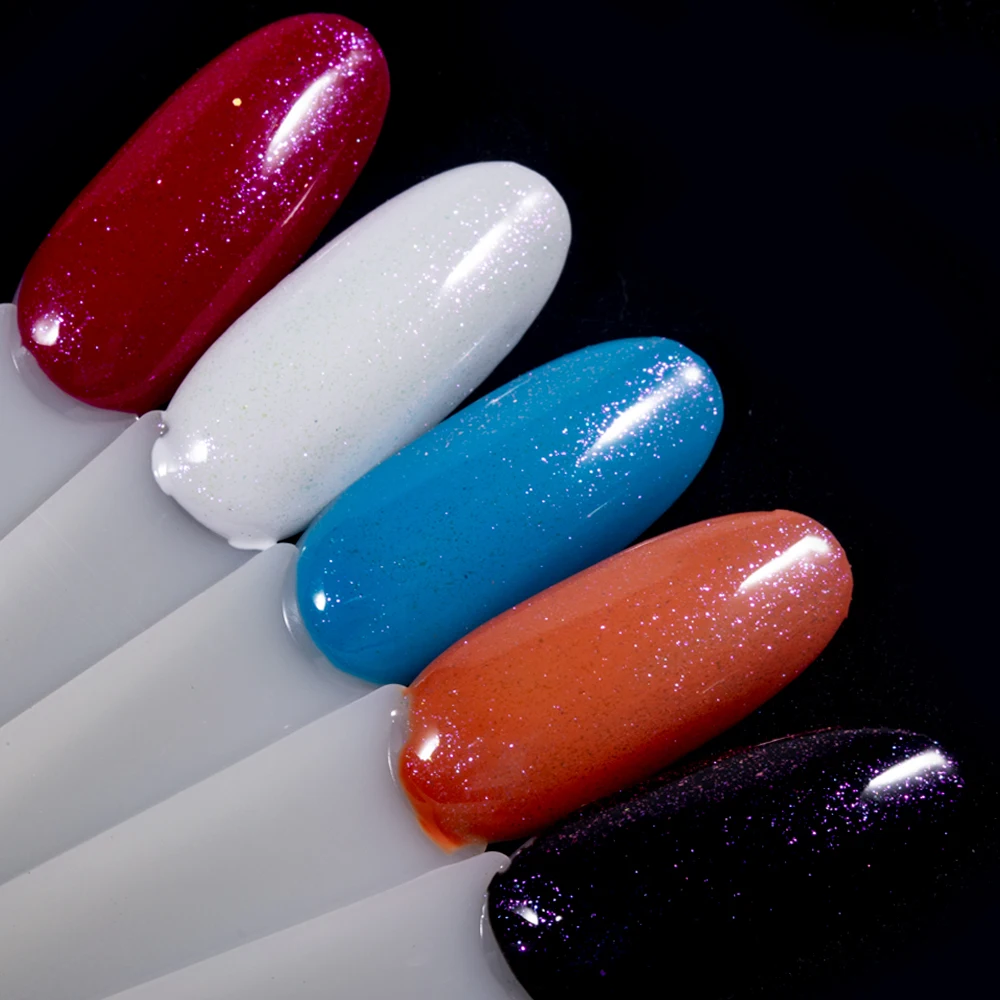 KODIES GEL Chrome Top Coat UV Gel Nail Polish Aurora Flash Pigment Nail Art Finish Glitter Topcoat No Wipe Semi Permanent Sealer