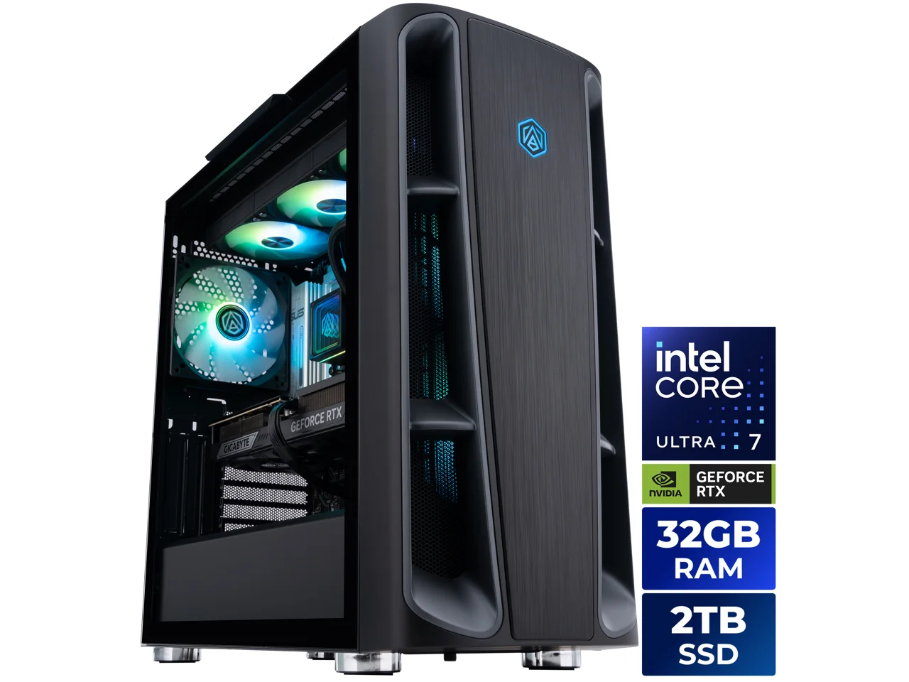 ABS Kaze II Aqua Prebuilt Gaming PC - Windows 11 - Intel Core Ultra 7 270K Plus - GeForce RTX 5070 Ti 16GB - DLSS 4 - 32GB DDR5 - 2TB NVMe SSD