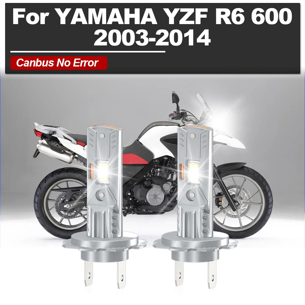 

120W H7 Led Motorcycle Headlight Bulb 20000LM Super Bright Moto Light 12V For YAMAHA YZF R6 600 2003-2010 2011 2012 2013 2014
