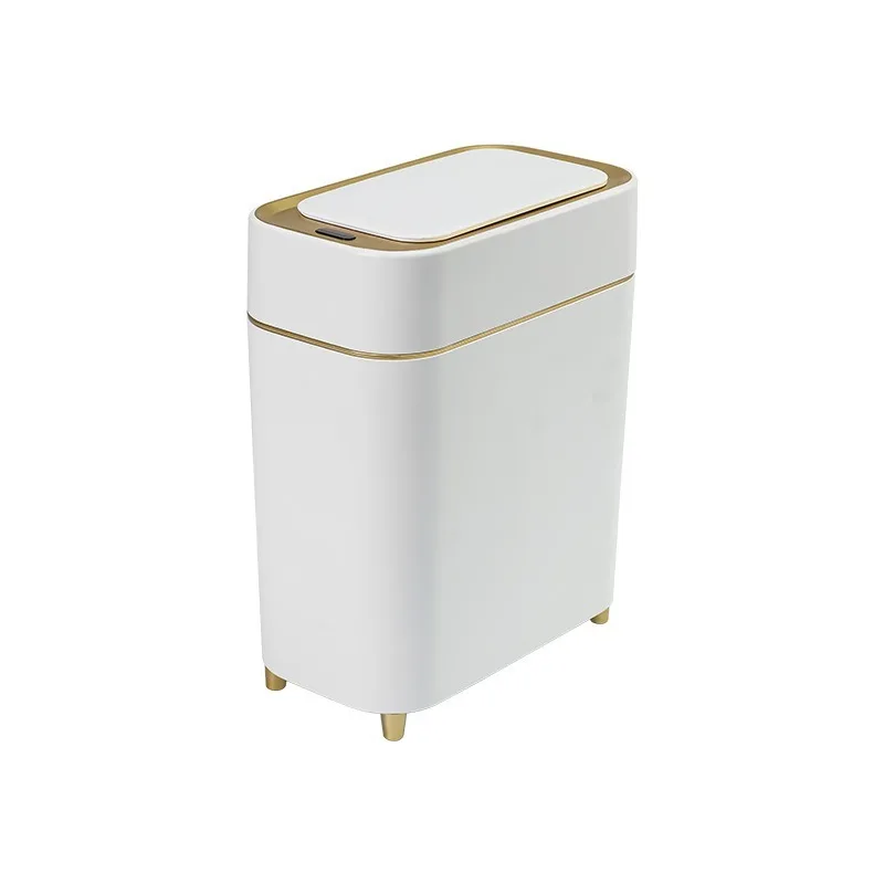 Smart Sensor Trash Can With Auto‑Bag‑Cover Function, Lidded Automatic Induction Waste Bin for Home Living Room