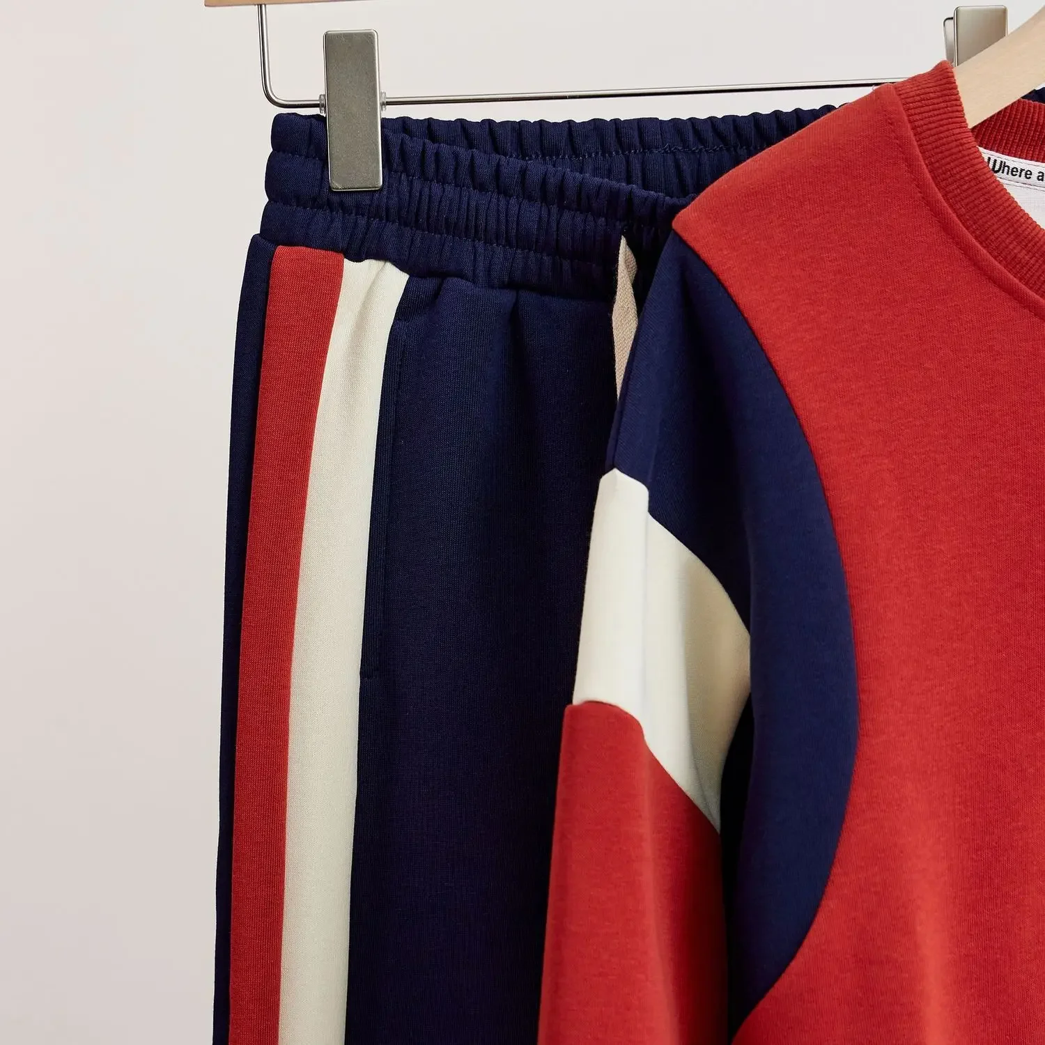 الراقية مجموعة ملابس رياضية المرأة الخريف عارضة قطعتين دعوى اللون كتلة البلوز المألوف مجموعة كاملة #4