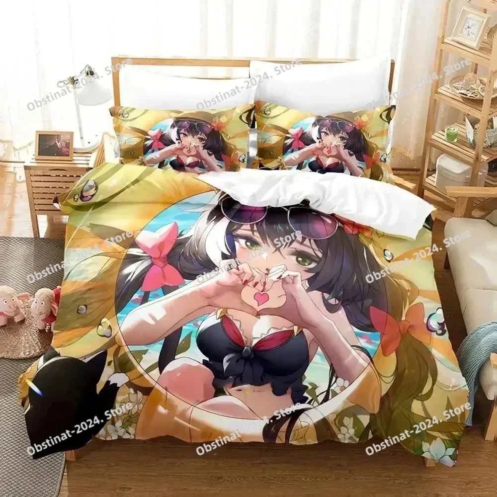 

Anime Game Princess Connect! ReDive Bedding Set Duvet Cover Bed Set Quilt Cover Pillowcase Comforter king Queen Size Boys Adult