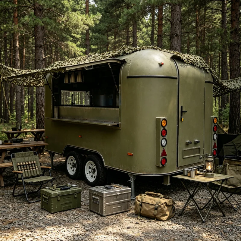 Small-Scale Self-Service Hot Dog Trucks, Mobile Coffee Kiosks & Food Trucks Complete with Kitchen Equipment