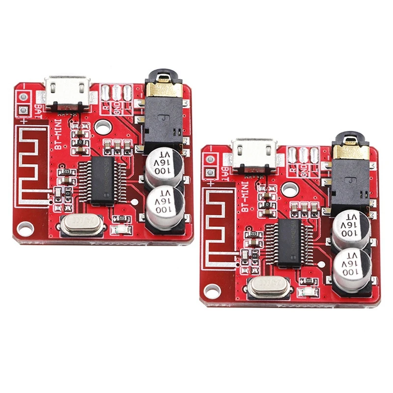 2PCS Bluetooth Audio Receiver Board Bluetooth 5.0 MP3 Lossless Decoder Board Wireless Stereo Music Module XY-BT-Mini