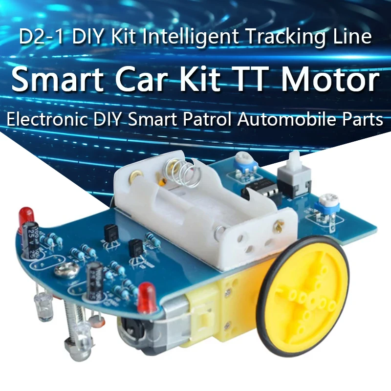 

D2-1 DIY Kit Intelligent Tracking Line Smart Car Kit TT Motor Electronic DIY Kit Smart Patrol Automobile Parts DIY Electronic