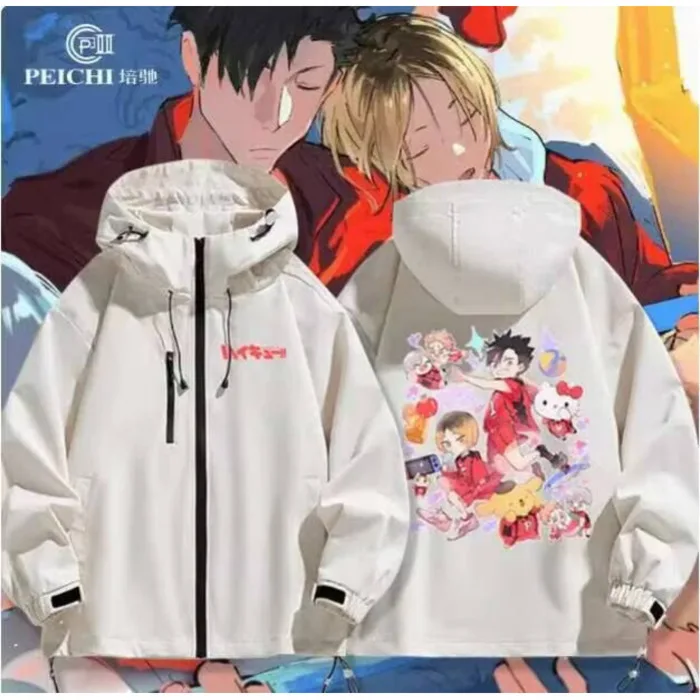 

Anime Haikyuu Kozume Kenma Windbreaker Jacket Hoodie Cosplay Autumn Winter Men Women Coat Loose Tops Anime