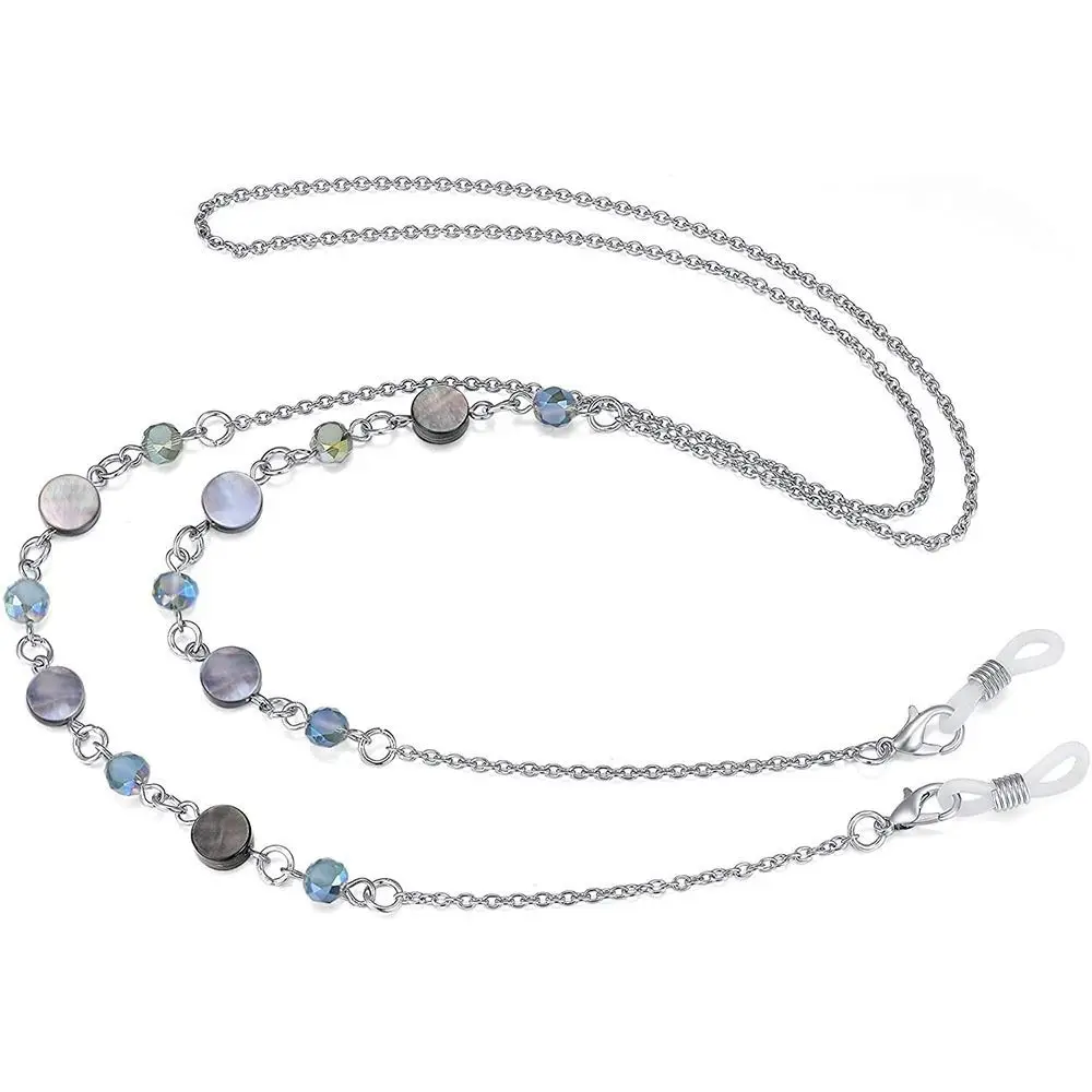 Crystal Eyeglass Chain Strap Fashion Stainless Steel Sunglasses Necklace Lanyard Chains Fashionable Retro Mask Chain Around Neck view 3