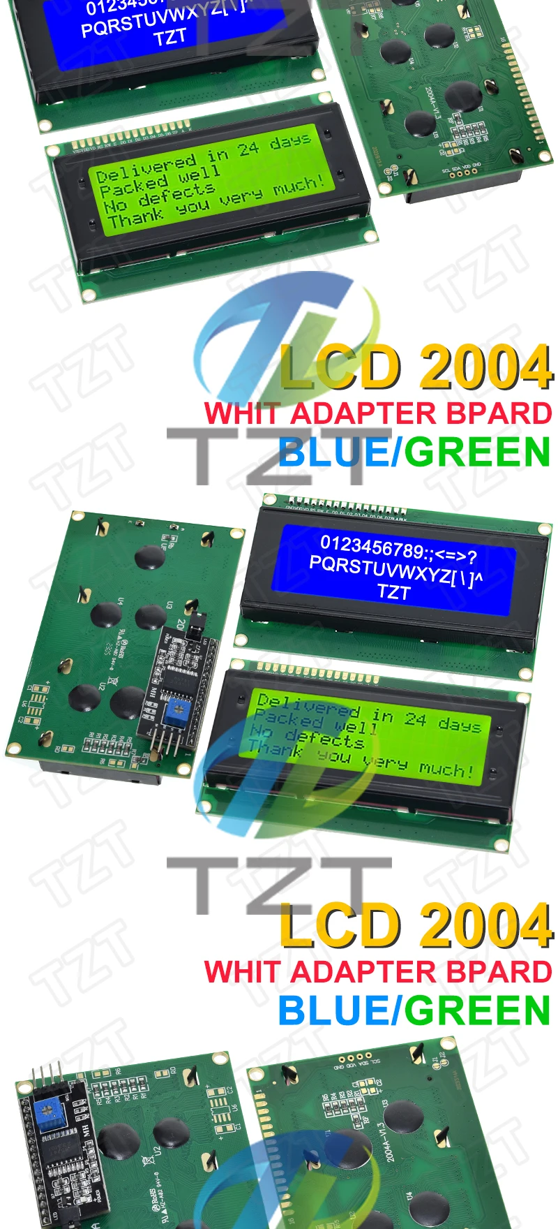 TZT LCD Modul Für Arduino LCD0802 LCD1602 LCD2004 LCD12864 LCD Zeichen UNO R3 Mega2560 Display PCF8574T IIC I2C Schnittstelle – Detail 15