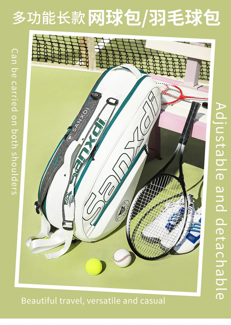 Tennis Racket Backpack Tennis Bag 6-9 Tennis Racquet Bag Padel Tenis Raquete Badminton Beach Paddle Package Male
