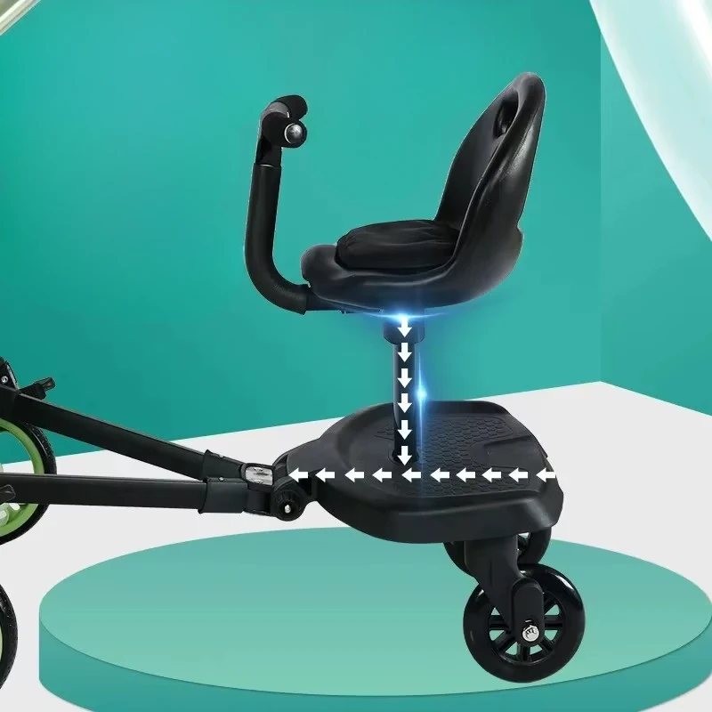 Dual Seat Baby Stroller Footboard, Second Baby Auxiliary Pedal, Adjustable Stroller Step, Walker Extension