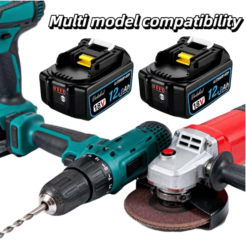 

18V 12.0Ah for Makita Lithium-ion Battery – High Capacity Rechargeable for Cordless Tools, Fast Charge & Universal Compatibility