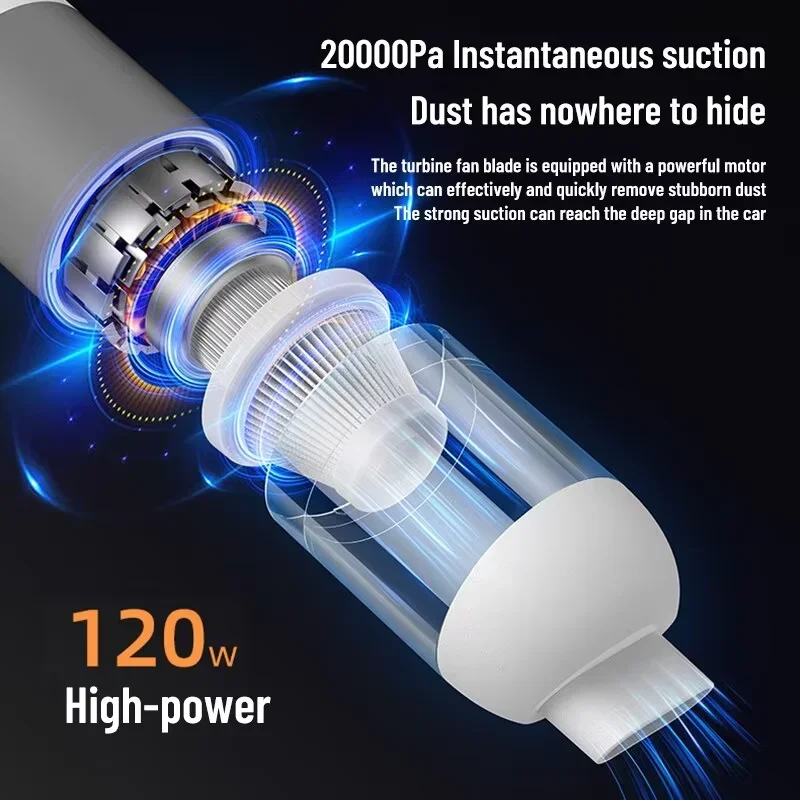New 39800PA 3 in1 Wireless Car Vacuum Cleaner Automobile Vacuum Clean Portable Handheld Mini Dust Catcher For Car Home