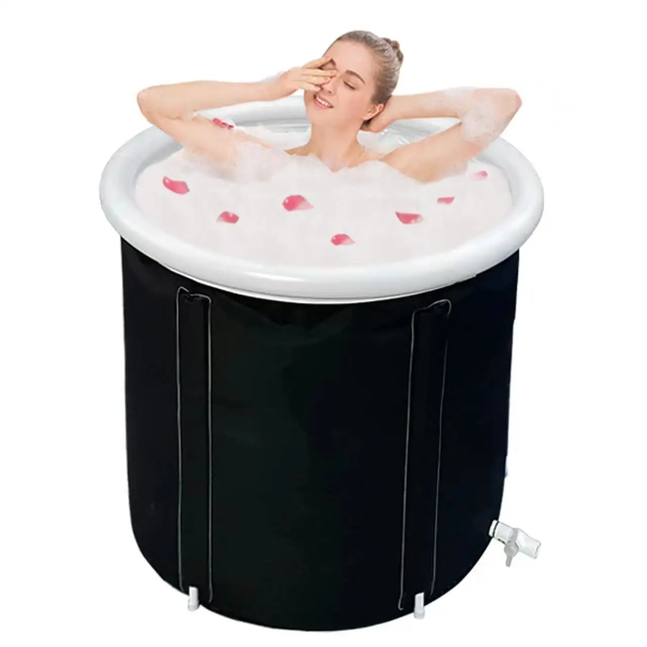 Bath Bucket Adult Bath Bucket Inflatable Bath Tub Household Thickened Large Bath Tub Full Body Adult Folding Bath Bucket