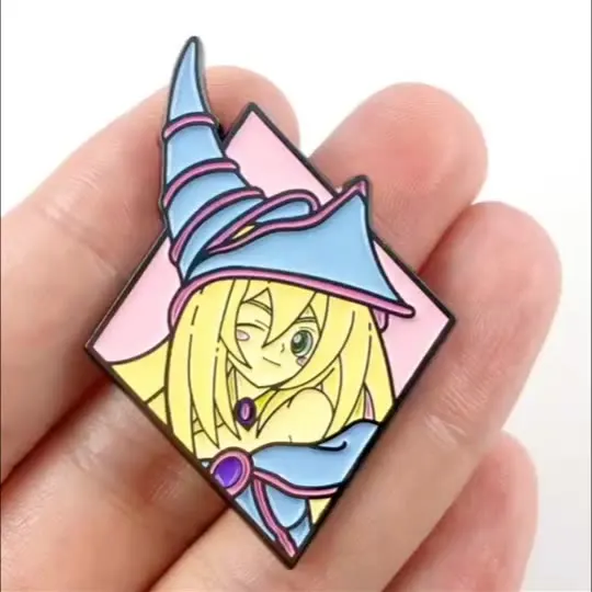 Black Magician Girl Badges Anime Yu-Gi-Oh! Metal Pins Japanese Manga Brooches for Backpack Bag Clothing Lapel ACG Cosplay Toys