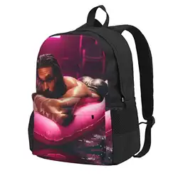Jason Momoa Hot Sale Schoolbag Backpack Fashion Bags Jason Momoa Actor Handsome Sexy Daddy Celebrity Hot Movies Tv Shows Famous