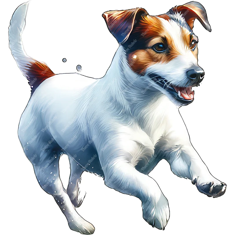 Three Ratels Clever hunting dog cartoon animal wall stickers for children's bedrooms  kindergarten Car sticker