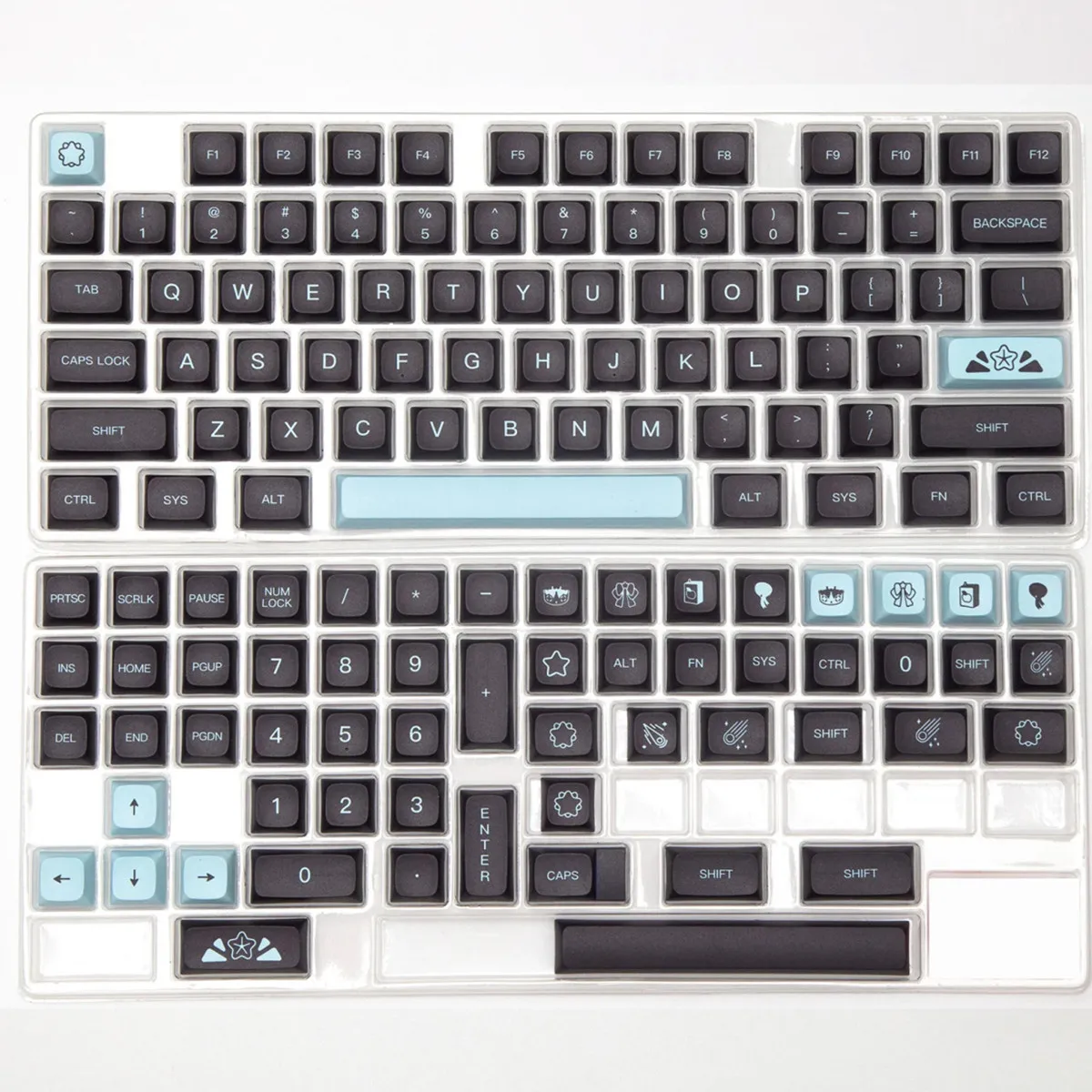 Imagem -06 - Kbcaps-gmk Comet Keycaps Grupo Material Pbt Corante Subbed Xda Perfil Keycap para mx Switch Gk75 Gk96 132 Chaves