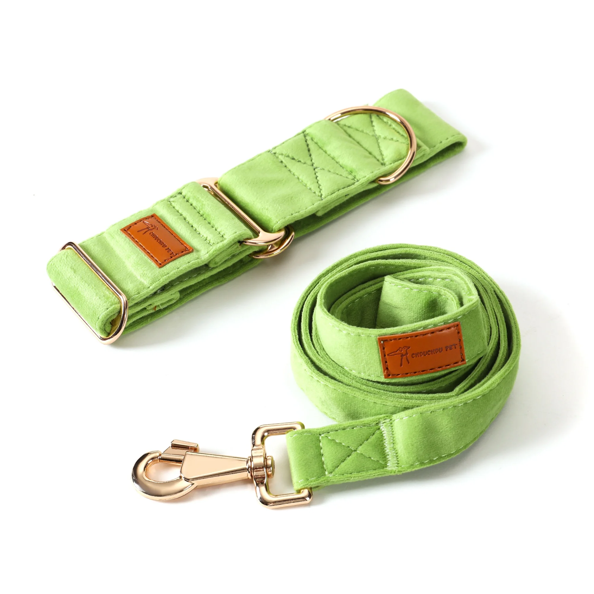 Zachte comfortabele verstelbare riemhalsbandset voor middelgrote honden in de winter Macaron-gekleurde ornamenten voor windhonden in de herfst
