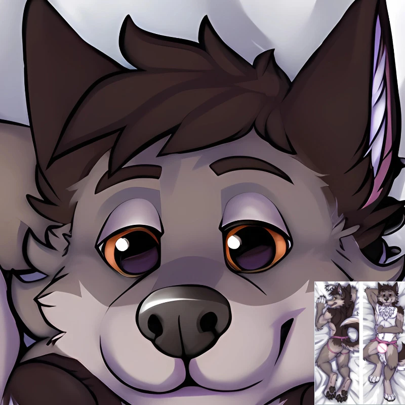 

DIY Dakimakura Anime Fluffy Furry Orcus Charle Dog Pillowcase Double-sided Print Hugging Body Pillow Cover Case Dropshipping