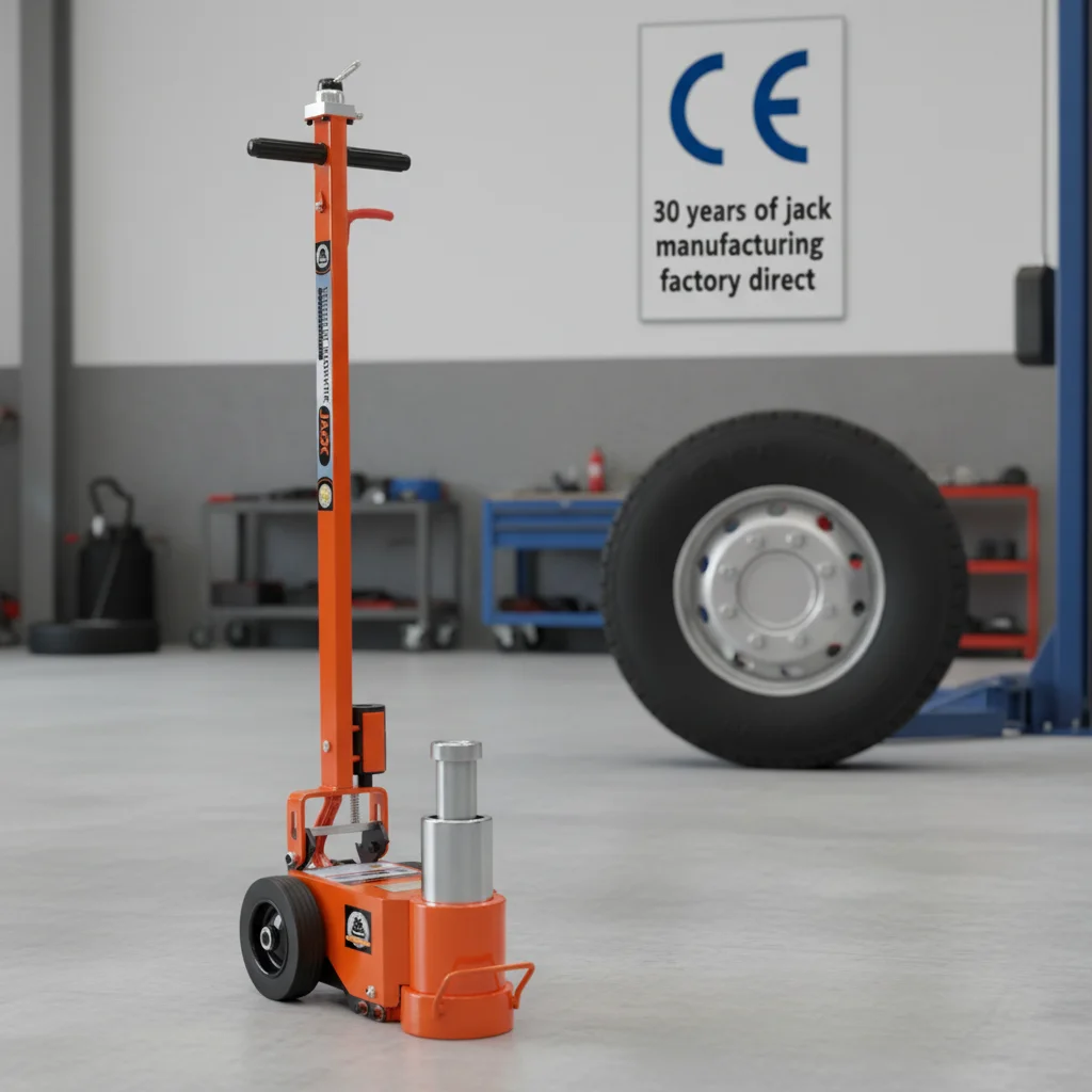 

Мощный пневмогидравлический домкрат (50-80 тонн) для грузовиков, строительных и ремонтных работ