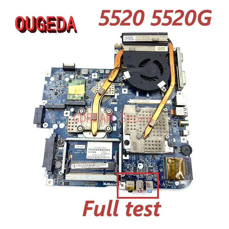 

OUGEDA LA-3581P Laptop Motherboard For Acer Aspire 5520 5520G Mainboard DDR2 with GPU slot Full test