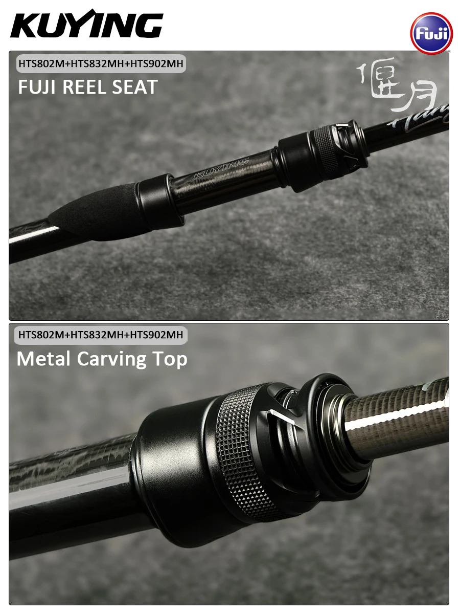 KUYING HANGETSU Light Rock Fishing Rod Bottom Fish 247cm 254cm 275cm Spinning FUJI A Ring SIC Carbon Lure M MH Solid Tip Fast