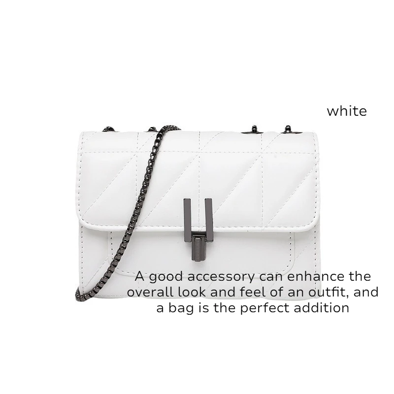 

Small square bag, women's new style diamond pattern chain bag, versatile single shoulder messenger bag