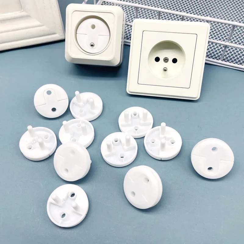 White Electrical Safety Socket Protective Cover Baby Care Safety Guard Protection Children Anti Electric Shock Rotate Protectors