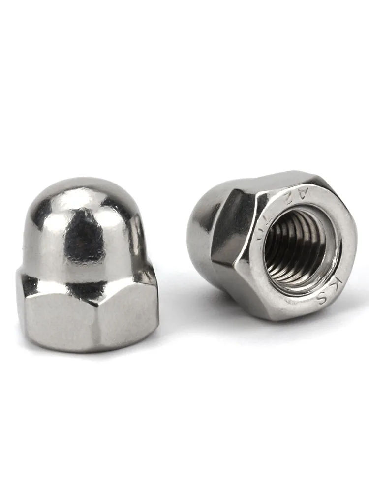 1pcs M8 M10 M12 M14 M16 M20 （pitch=1/1.25/1.5mm）304 Stainless Steel Fine thread Nuts/Cap Nuts