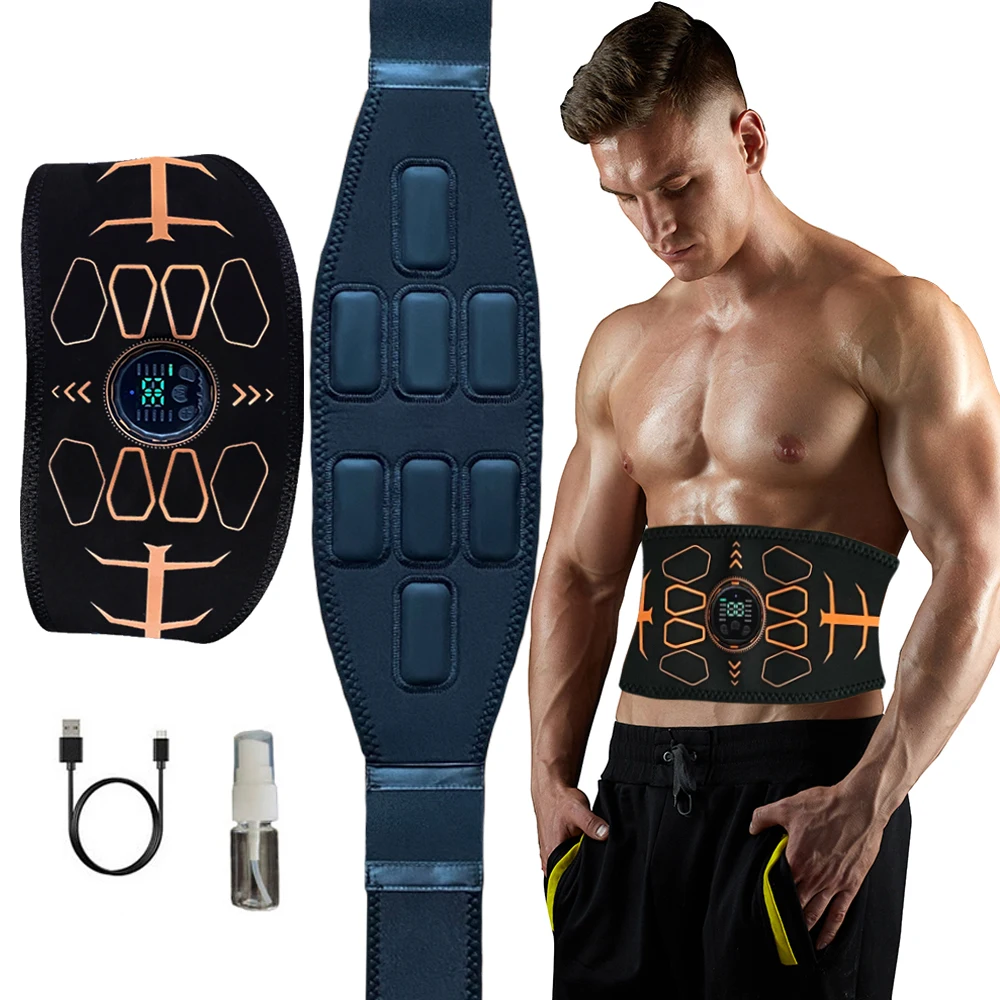 

EMS Muscle Stimulator Abs Trainer Abdominal Muscle Toner Electronic Toning Belts USB Weight Loss Massager Home Fitness Equipment