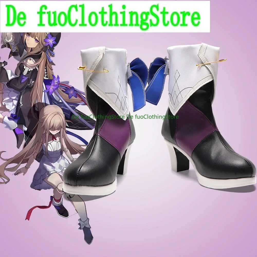 รองเท้าคอสเพลย์เฮอร์ต้าจากอนิเมะเกม Honkai Star Rail ของ DefuoClothing รองเท้าบูทตัวละครอนิเมะ เกมอนิเมะ ชุดฮาโลวีน อุปกรณ์ประกอบฉากงานปาร์ตี้