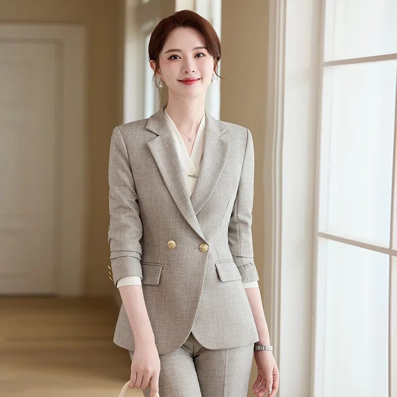 Workplace Suit Suit Jacket Business Wear Spring and Autumn2024New Fashion Business Attire Temperament Interview Formal Wear