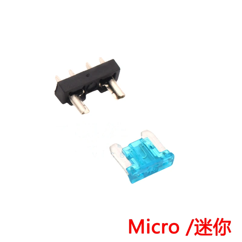 Suporte de fusível para carro, placa pcb padrão mini micro lâmina pequena, barco automotivo 32v para placa pcb, clipe de segurança, inserção tipo com 10 peças