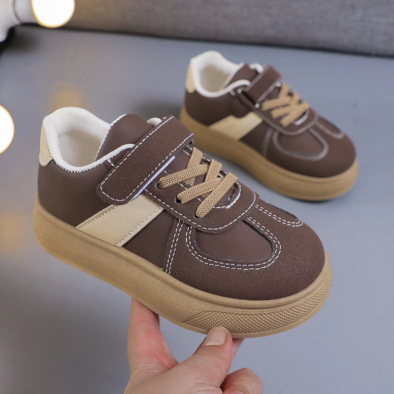 Children's Skate Shoes Girls White Sneakers 2026 Spring New Fashion Boys Canvas Shoes Kids Sports Shoes Unisex Casual Sneakers
