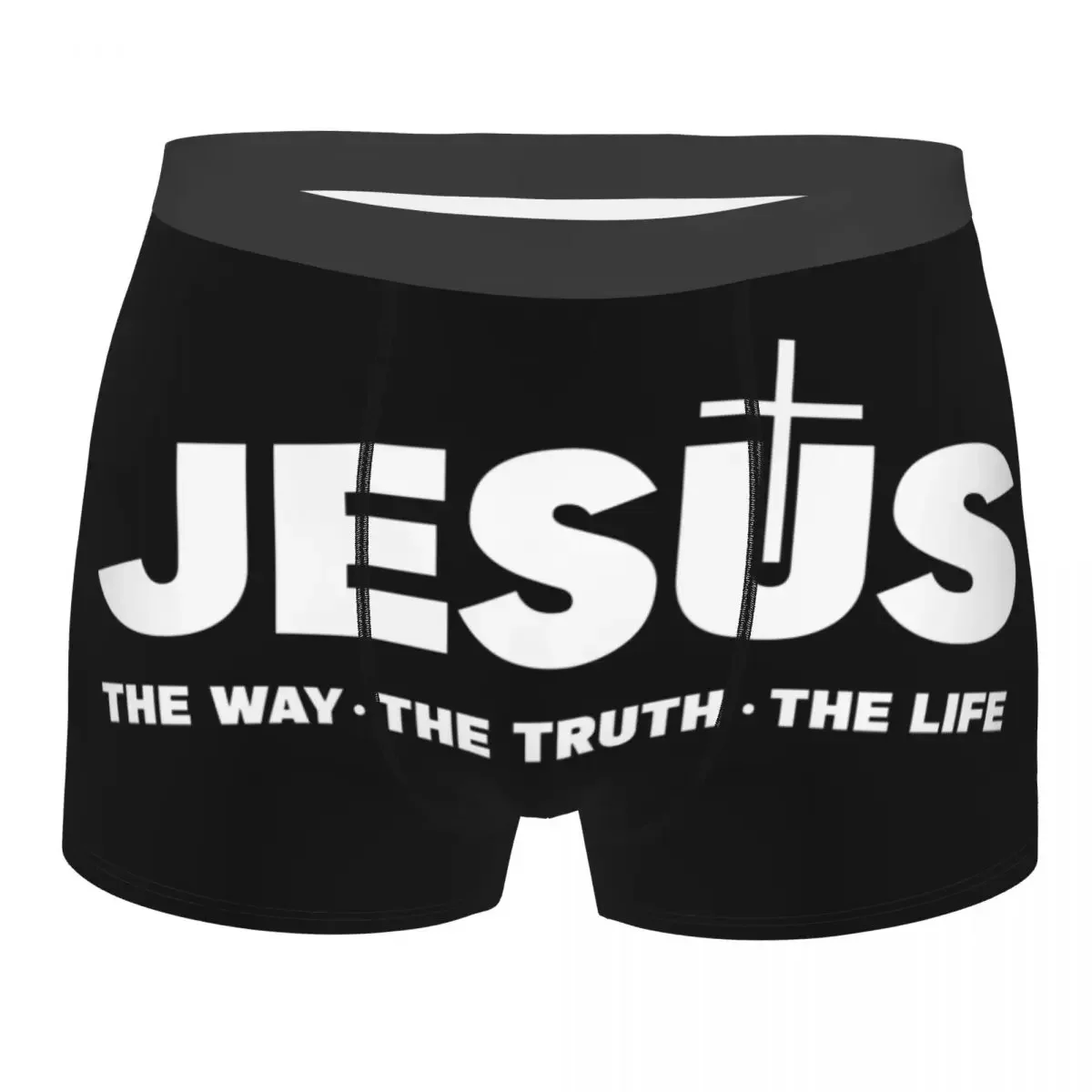 Jesus Christ The Way The Truth The Life Boxer Shorts For Men Religion Christian Underwear Panties Briefs Breathbale Underpants