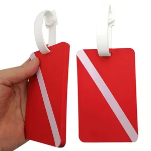 Label Bagasi Silikon Selam Scuba Label Kartu Nama Koper Penyelam Bagasi Perjalanan dengan Tag Alamat Loop 10 peta selam penjualan terbaik - №