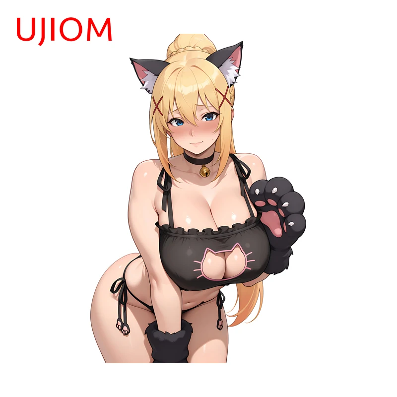 UJIOM Cat Girl Darkness Wall Stickers Funny Fashionable Scooter Decal Occlusion Scratch Cool Practical Anime Adhesive Wallpaper