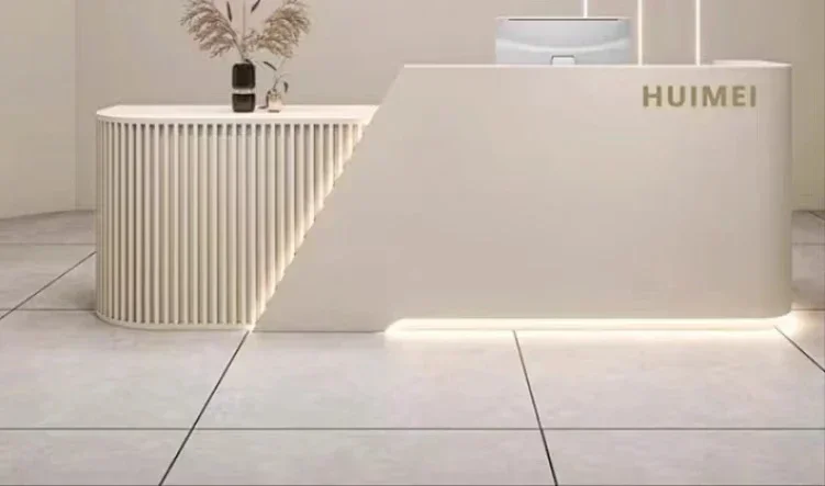 

Стойка регистрации для отдыха в минималистском стиле 180-60-100 см бежевого цвета для клиентов