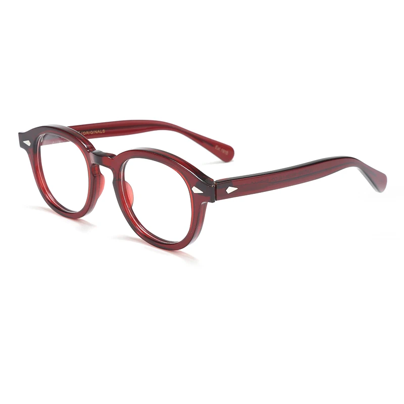 Men\'s Spectacle Frame Johnny Depp Style Glasses Clear Lens Brand Designer Male Acetate Frame Vintage Eyeglasses