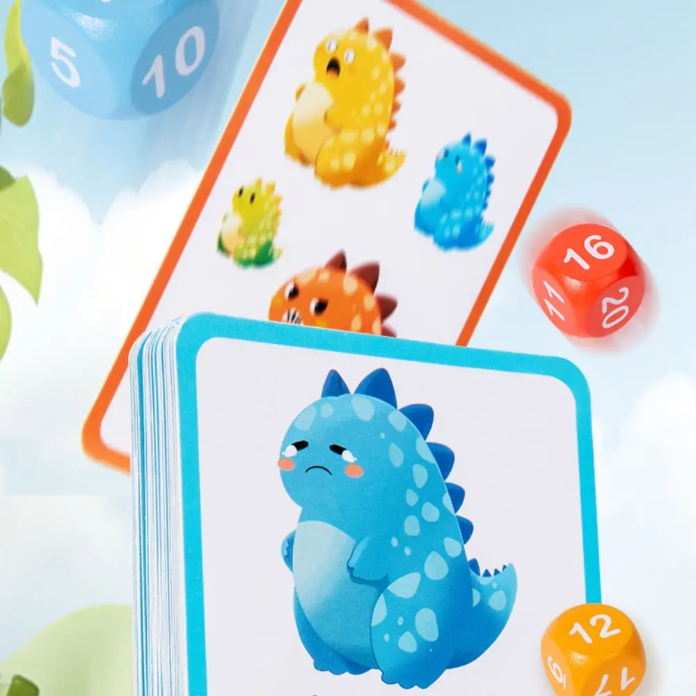 Jeux de course de joie d'animaux en bois, plateau de dinosaure coloré, capacité cognitive Montessori, jeux éducatifs amusants et assortis de comptage