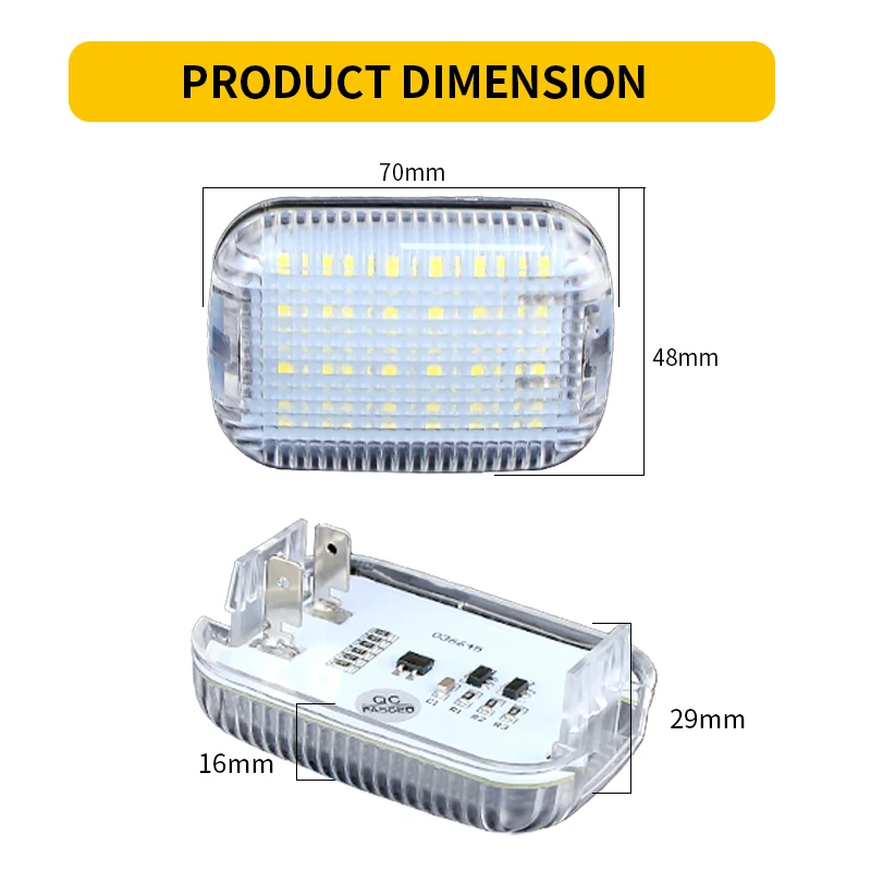 2 قطعة LED الداخلية البضائع مصباح على شكل قبة لفورد ترانزيت MK6 MK7 MK8 2000-2024 ترانزيت 150 250 350 350 HD فان 2015-2024