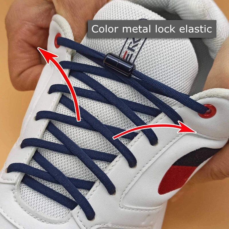 Slip-on No Tie Shoelaces Capsule Lock with Elastic Laces for Sneakers Kids Adults | Quick Lazy Shoelaces One Size Fits All Shoes