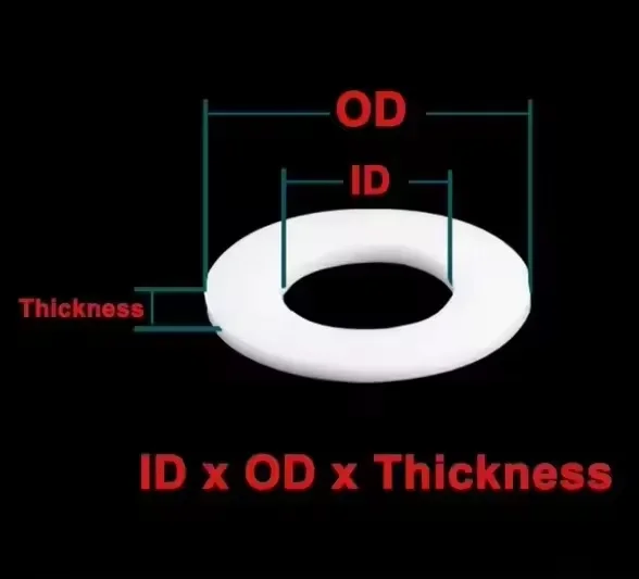 PTFE Gasket Flange Flat Washer Resistant To High&Low Temperature Anti-aging White Sealing Gasket