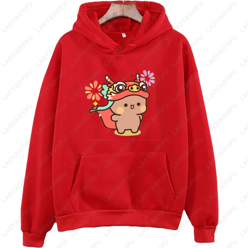 

Одежда для влюбленных Bubu Dudu Panda, одинаковые толстовки для пар, мужские и женские повседневные пуловеры, милые толстовки с принтом панды, подарок на день Святого Валентина