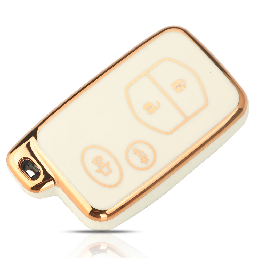 Jingyuqin-حافظة tpu لينة لمفتاح السيارة ، 4 btn ، لتويوتا rav4 ، هايلاندر ، كامري ، أفالون ، بريوس ، ألفا ، أكوا ، لاند كروزر ، أوريس #2