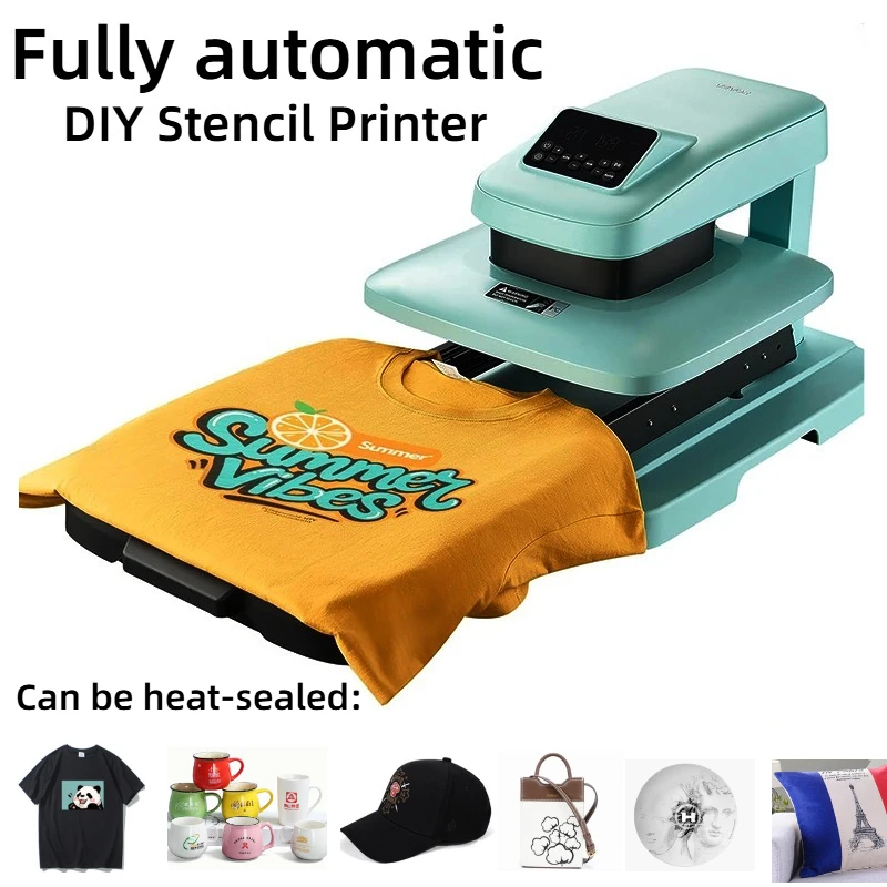 Automatic T-shirt Heat Transfer Printing Machine DIY Thermal Transfer Label Printer Clothing Logo Sticker Printing Equipment