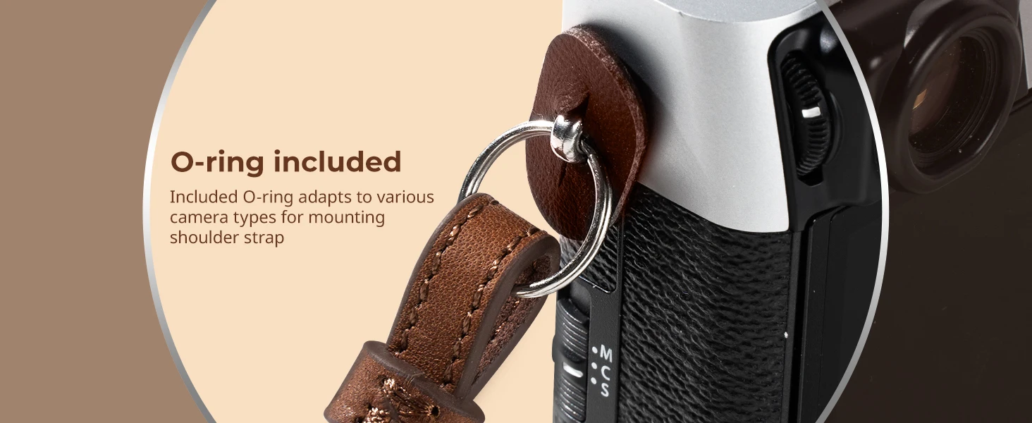 SmallRig Universal-Schultergurt aus Leder mit Kamera-Leder, Belastung 10 kg, einfache Installation, verstellbar von 100 bis 110 cm – 5209 – Detail 6