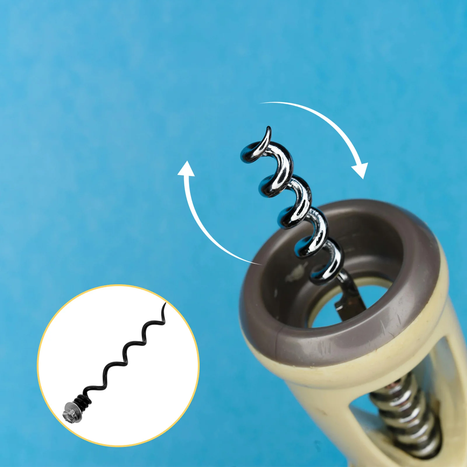 

4pcs Corkscrew Spiral Bit Replacement Metal Wine Opener Repairing Kit For Bottle Cap Sturdy Corkscrew Accessory Kitchen Bar Tool